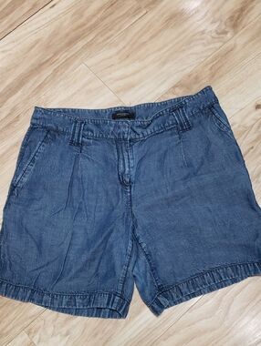 Women 10 Casual Relaxed Jean Shorts Preppy Lightweight 7in Inseam Pockets